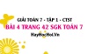 Giải bài 4 trang 42 Toán 7 Tập 1 SGK Chân trời sáng tạo